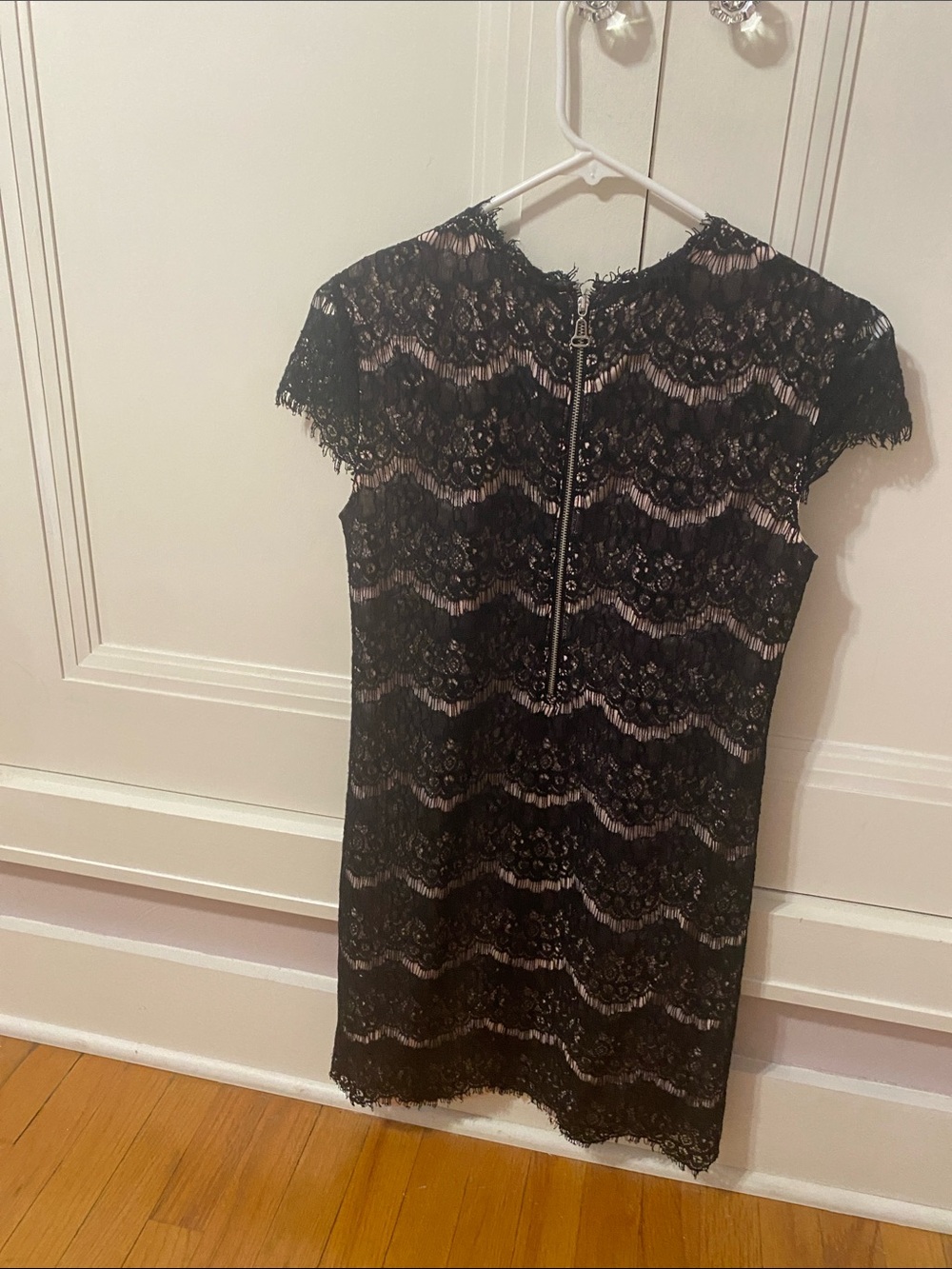 DV by Dolce Vita Black Lace Mini Dress with Nude Slip - Picture 2 of 3